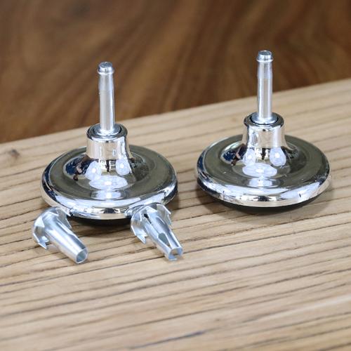 8 x 45mm Silver Chrome Mushroom Gliders for furniture beds, Divan Beds