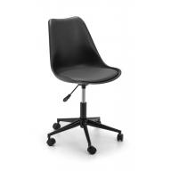 Erika Office Chair in Black Adjustable Height