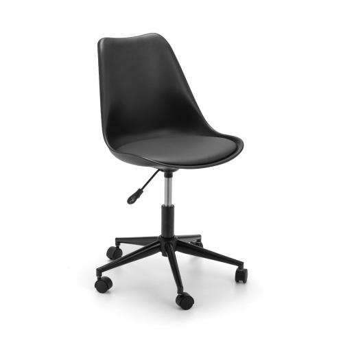 Erika Office Chair in Black Adjustable Height