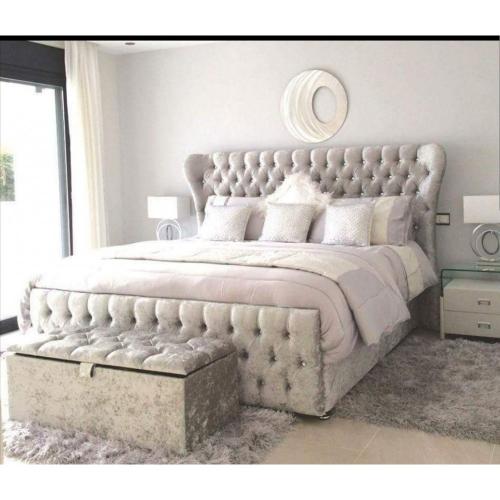 OXFORD Wingback Bed Frame Single
