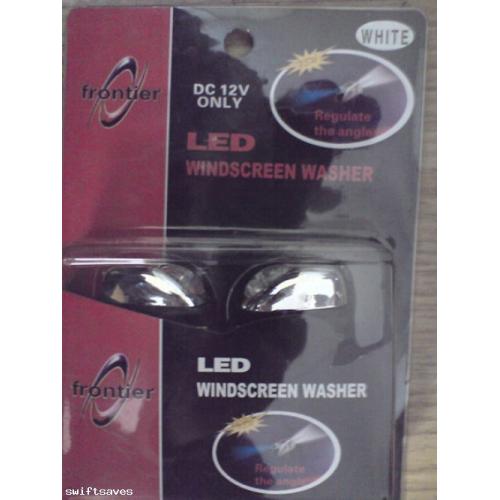 Car styling Accessories - LED white windscreen washer lights